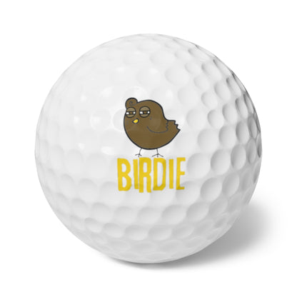 Funny Golfer Gifts  Accessories 1.7" / 6 pcs Birdie Funny Golf Balls, 6 Piece Set