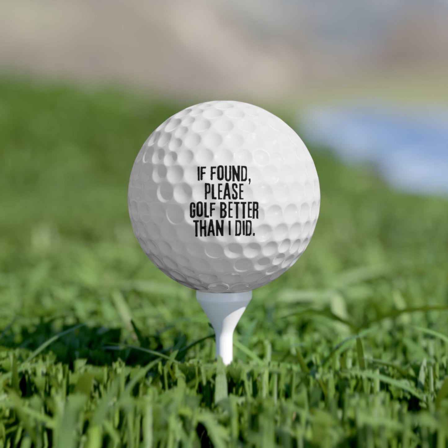 Funny Golfer Gifts  Accessories 1.7" / 6 pcs If Found Please Golf Better Than I Did Golf Balls, 6 Piece Set