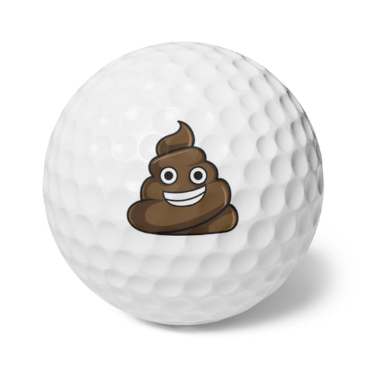 Funny Golfer Gifts  Accessories 1.7" / 6 pcs Poop Emoji Golf Balls,, 6 Piece Set