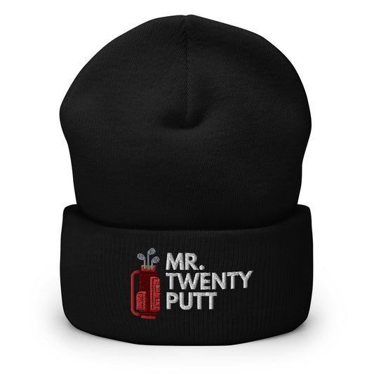 Funny Golfer Gifts  Beanie Black Mr. Twenty Putt Beanie