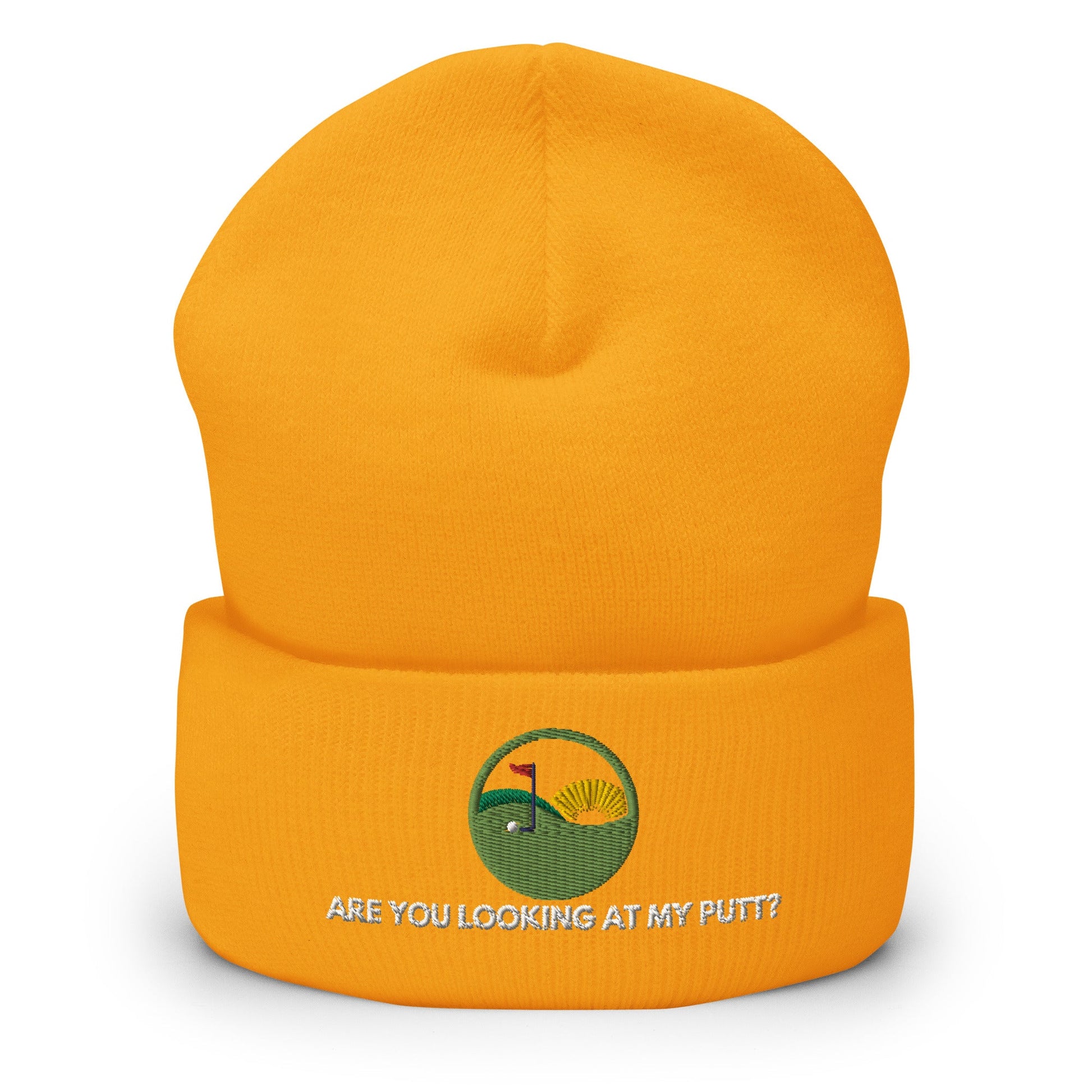 Funny Golfer Gifts  Beanie Gold Are you looking at my putt Beanie