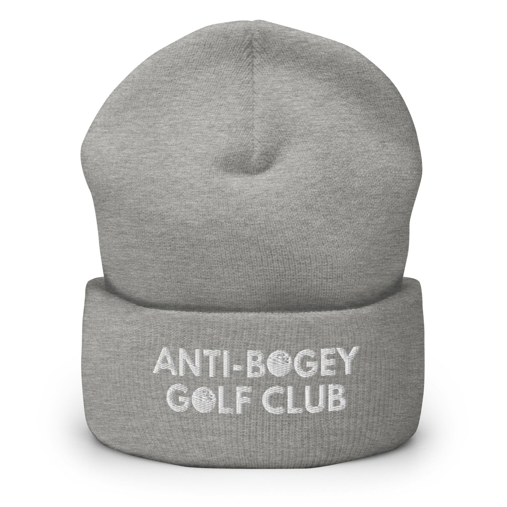 Funny Golfer Gifts  Beanie Heather Grey Anti-Bogey Golf Club Hat Beanie