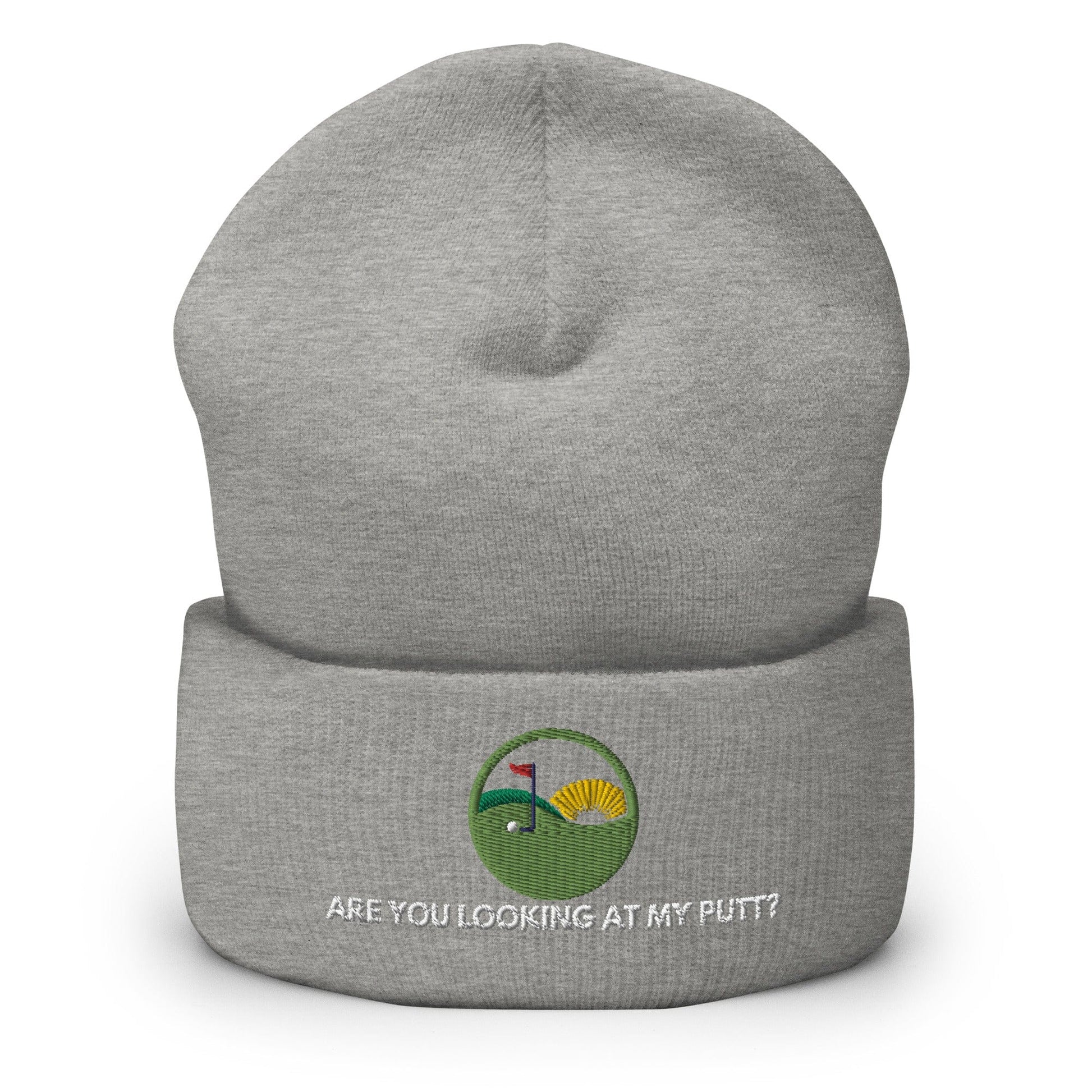 Funny Golfer Gifts  Beanie Heather Grey Are you looking at my putt Beanie