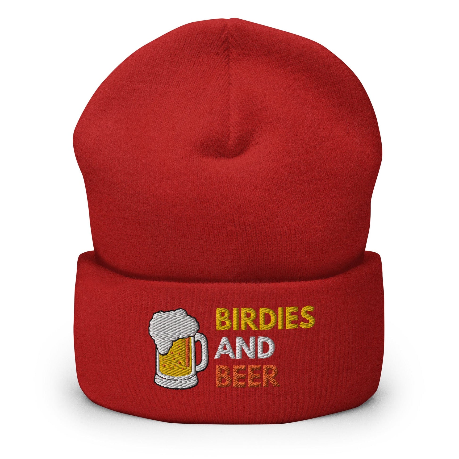 Funny Golfer Gifts  Beanie Red Birdies and Beer Beanie