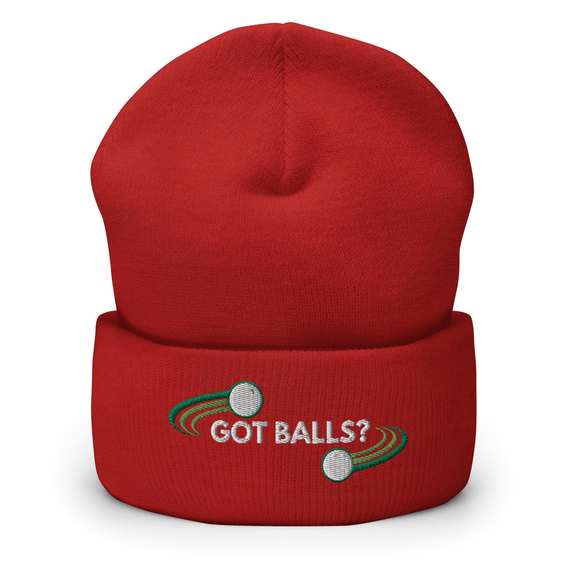 Funny Golfer Gifts  Beanie Red Got Balls Beanie