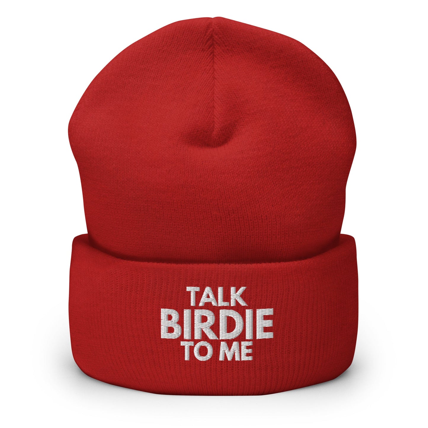 Funny Golfer Gifts  Beanie Red Talk Birdie To Me Hat Beanie