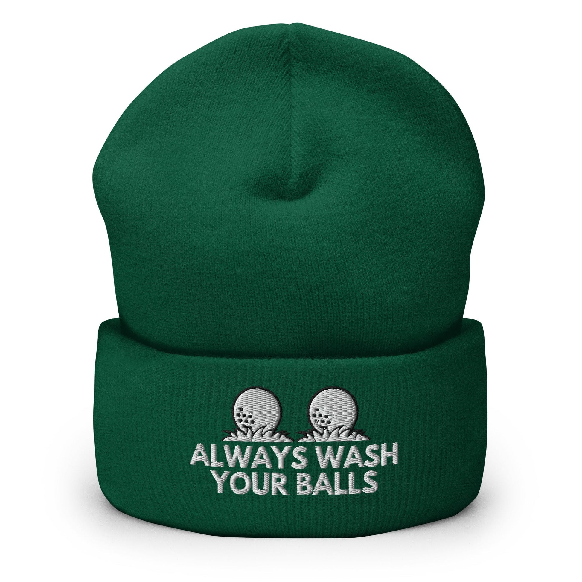 Funny Golfer Gifts  Beanie Spruce Always Wash Your Balls Hat Beanie