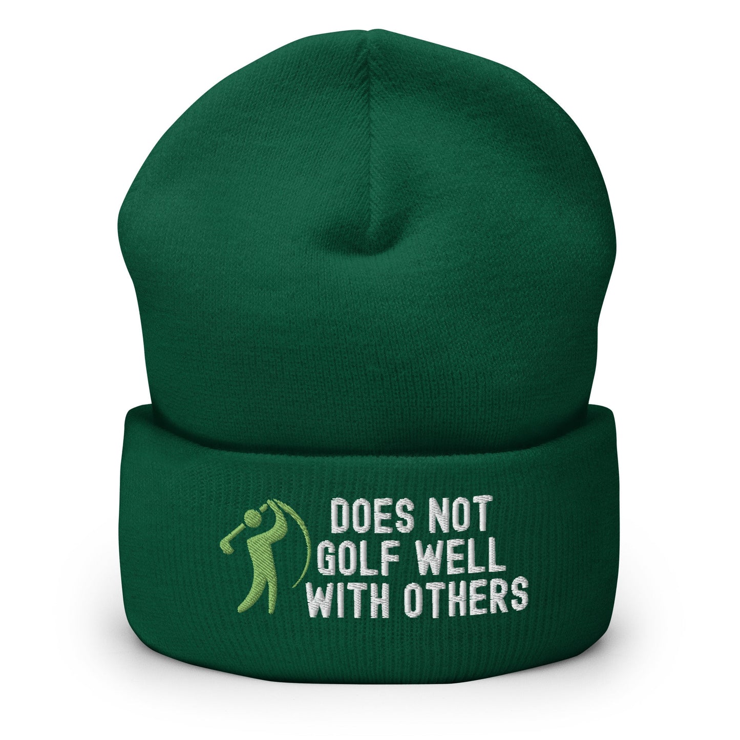 Funny Golfer Gifts  Beanie Spruce Does Not Golf Well With Others Beanie