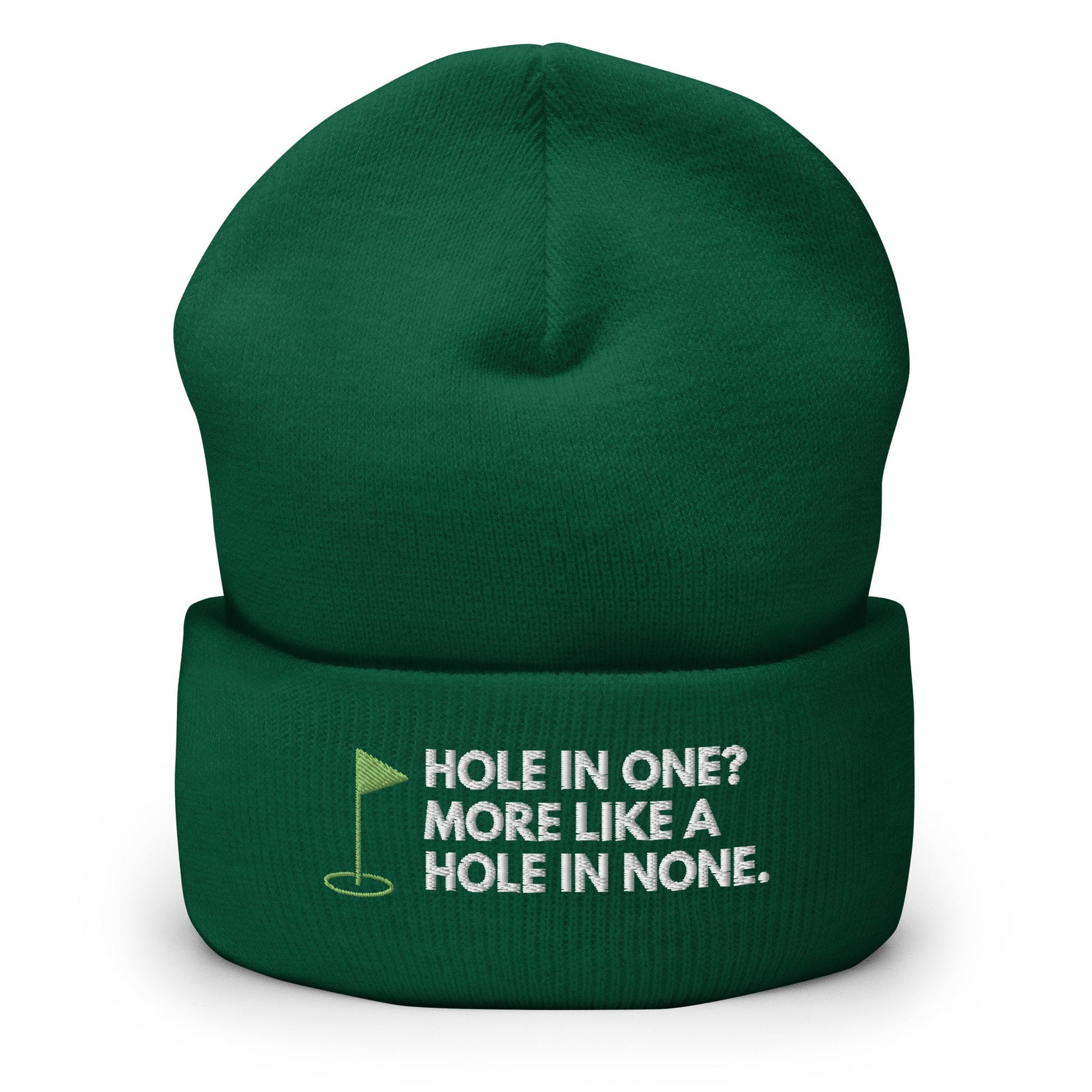 Funny Golfer Gifts  Beanie Spruce Hole In One More Like Hole In None Hat Beanie