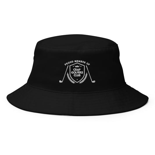 Funny Golfer Gifts  Bucket Hat Black Crap Golfers Club Bucket Hat