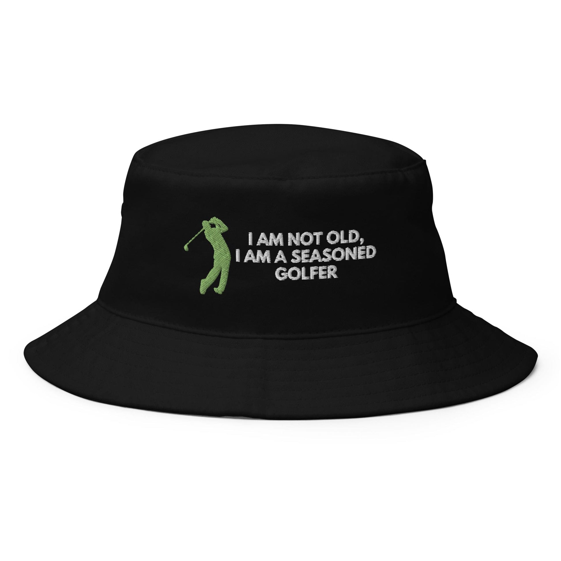 Funny Golfer Gifts  Bucket Hat Black Im Not Old I Am A Seasoned Golfer Hat Bucket Hat