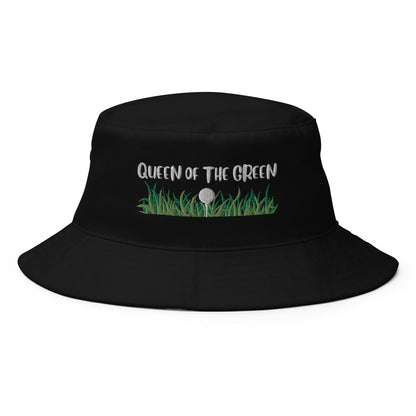 Funny Golfer Gifts  Bucket Hat Black Queen Of The Green Bucket Hat