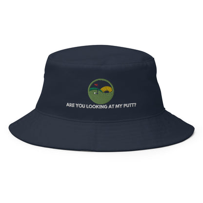 Funny Golfer Gifts  Bucket Hat Navy Are you Looking at My Putt Bucket Hat