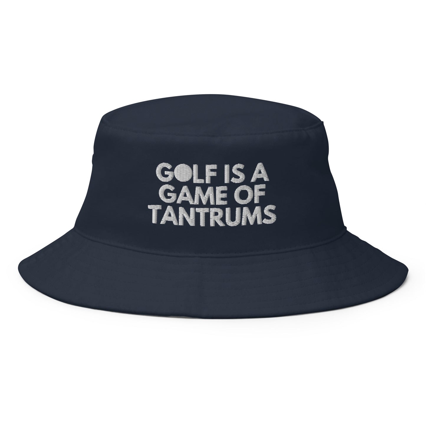 Funny Golfer Gifts  Bucket Hat Navy Golf Is A Game Of Tantrums Hat Bucket Hat