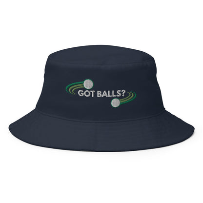 Funny Golfer Gifts  Bucket Hat Navy Got Balls Bucket Hat