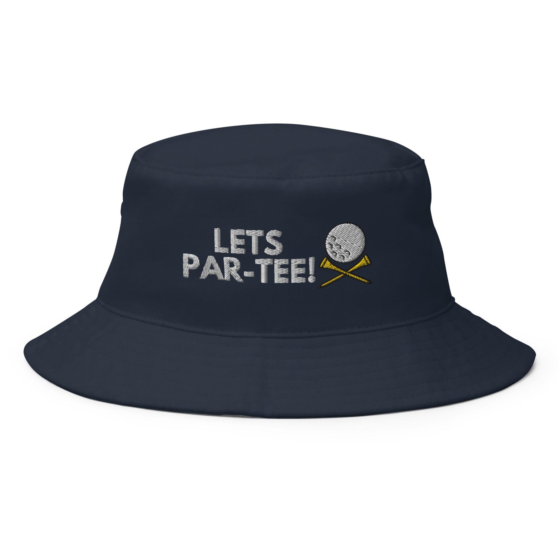 Funny Golfer Gifts  Bucket Hat Navy Lets Par-Tee Hat Bucket Hat