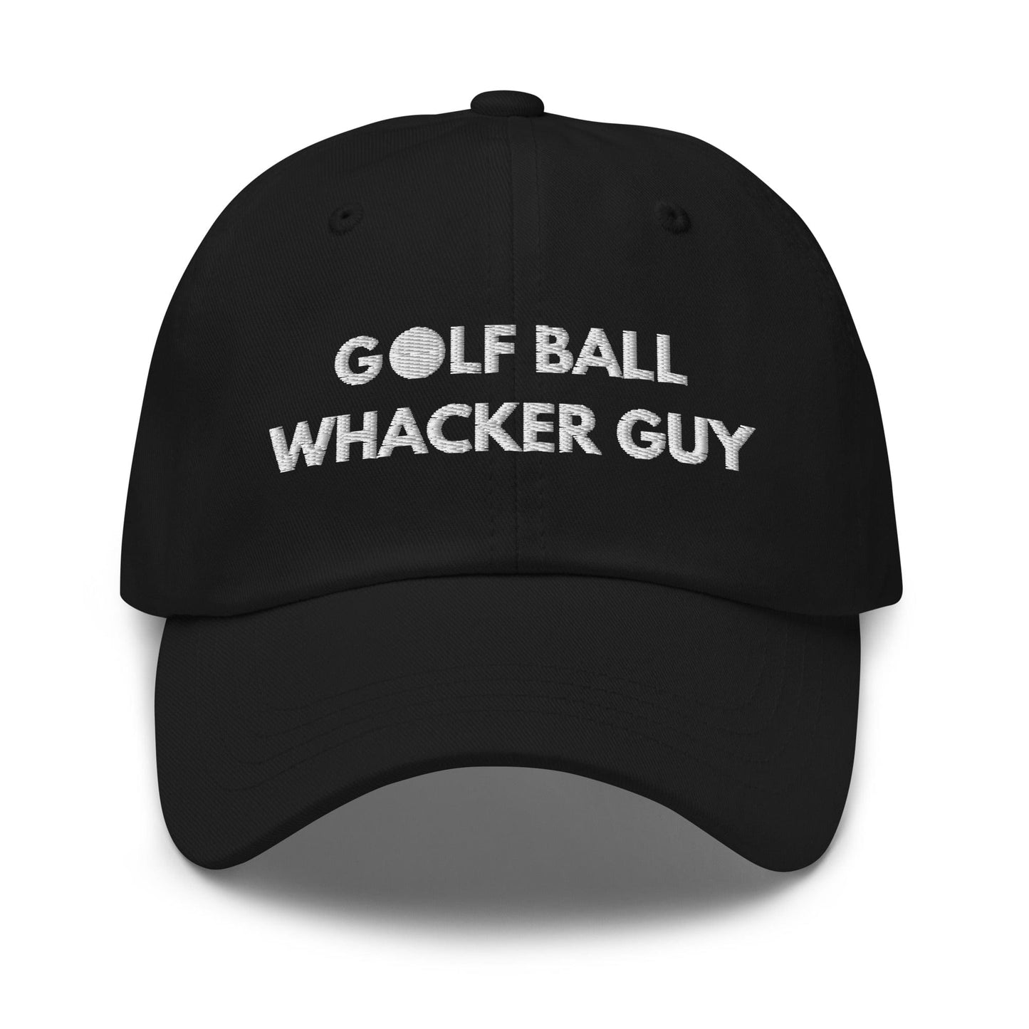 Funny Golfer Gifts  Dad Cap Black Golf Ball Whacker Guy Hat Cap