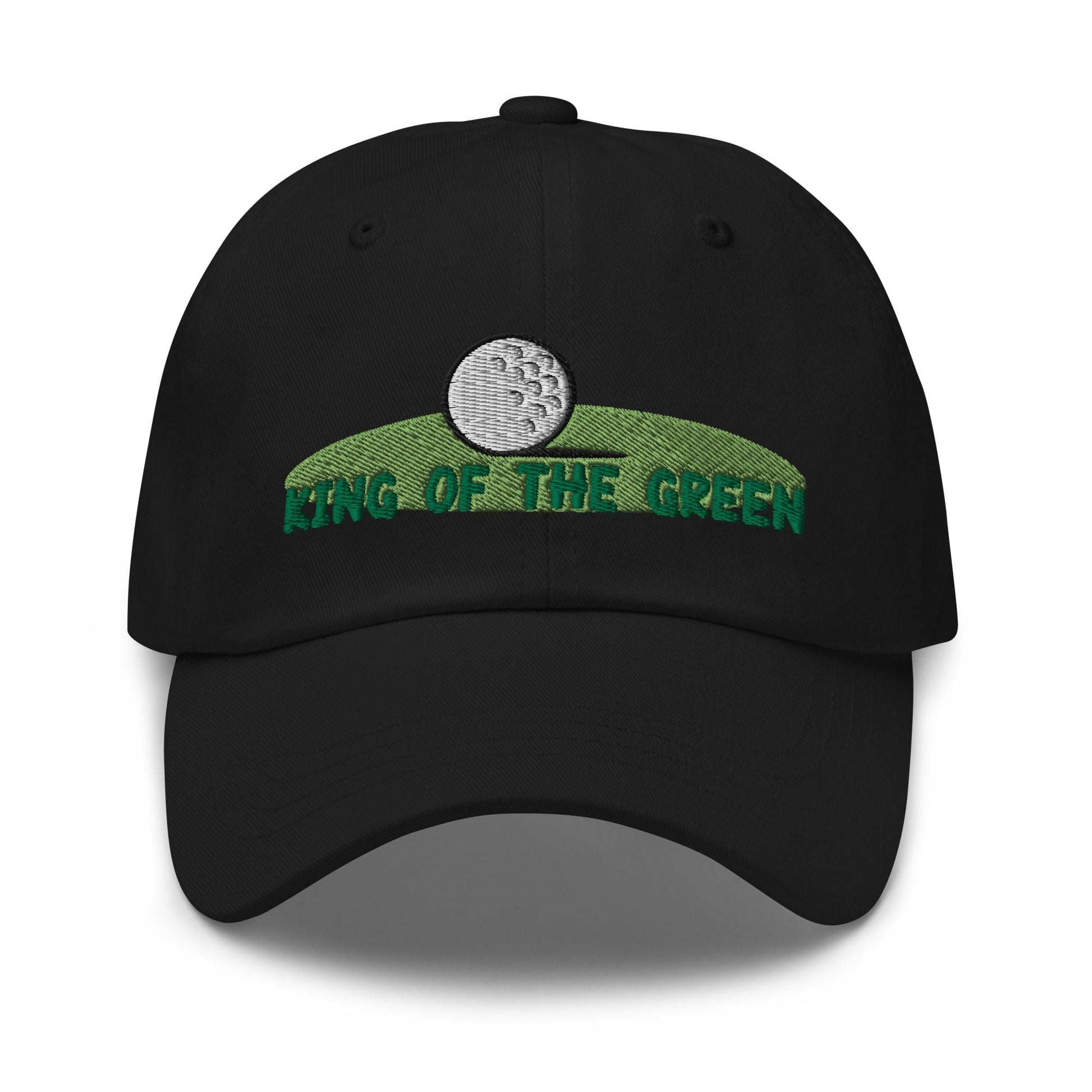 Funny Golfer Gifts  Dad Cap Black King of the Green Cap