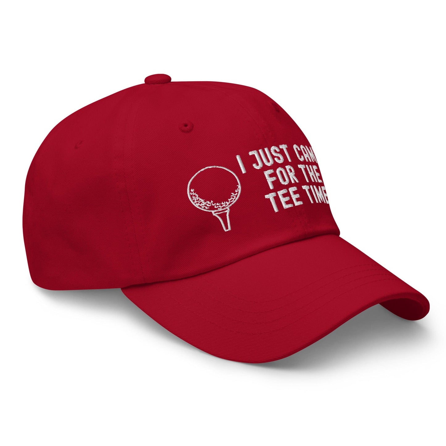 Funny Golfer Gifts  Dad Cap Cranberry I Just Came For The Tee Times Cap
