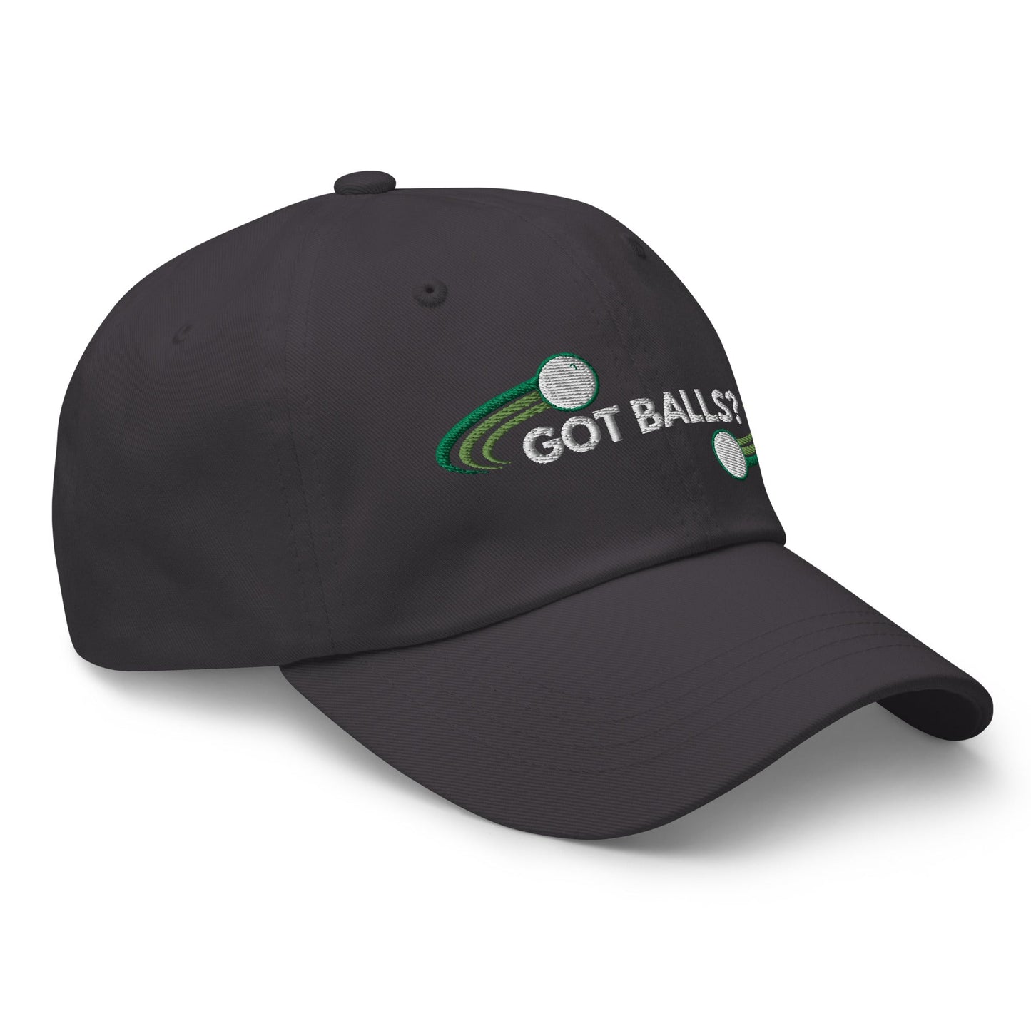 Funny Golfer Gifts  Dad Cap Dark Grey Got Balls Cap