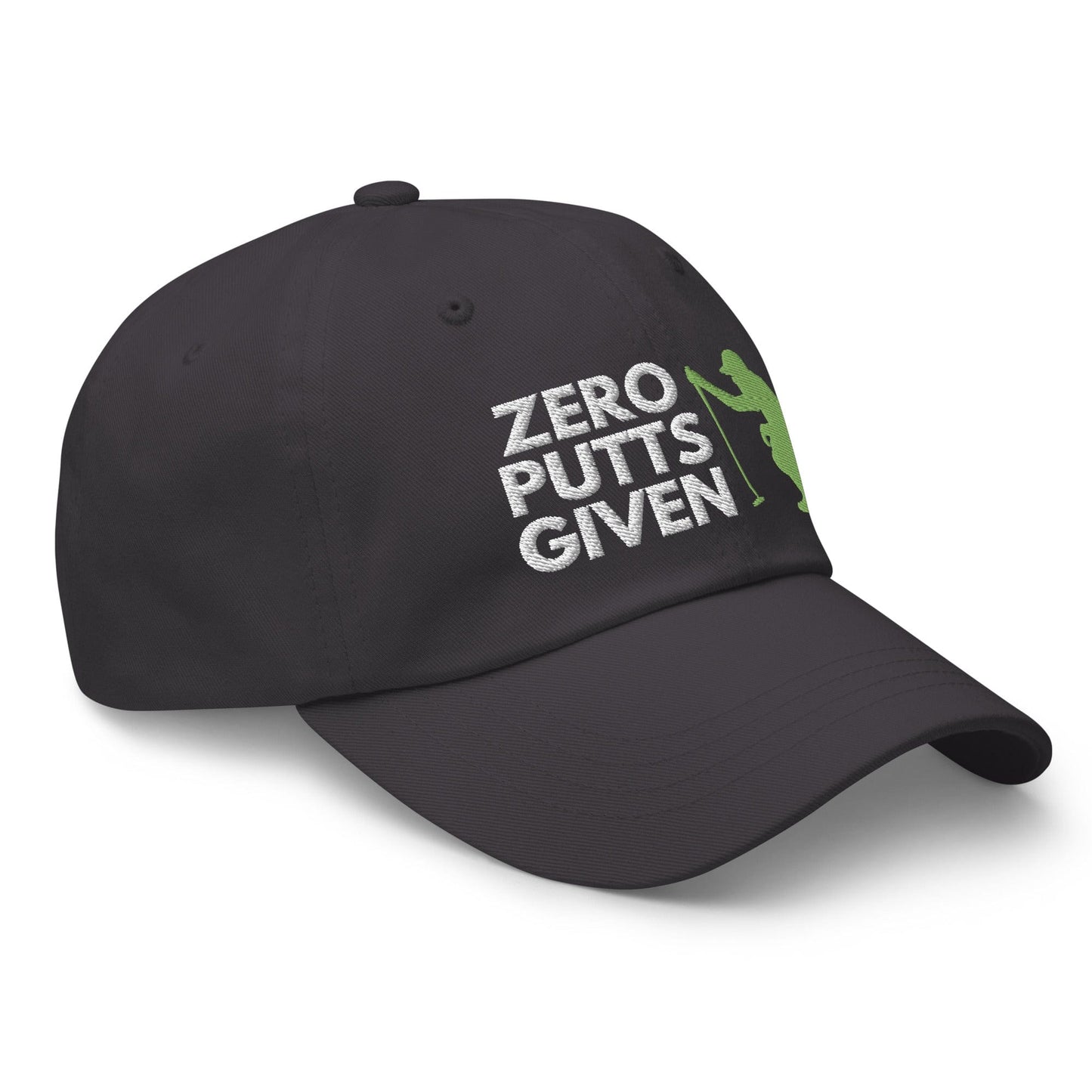 Funny Golfer Gifts  Dad Cap Dark Grey Zero Putts Given Hat Cap