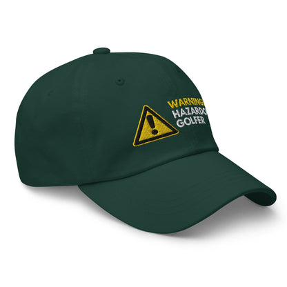 Funny Golfer Gifts  Dad Cap Spruce Warning Hazardous Golfer Cap