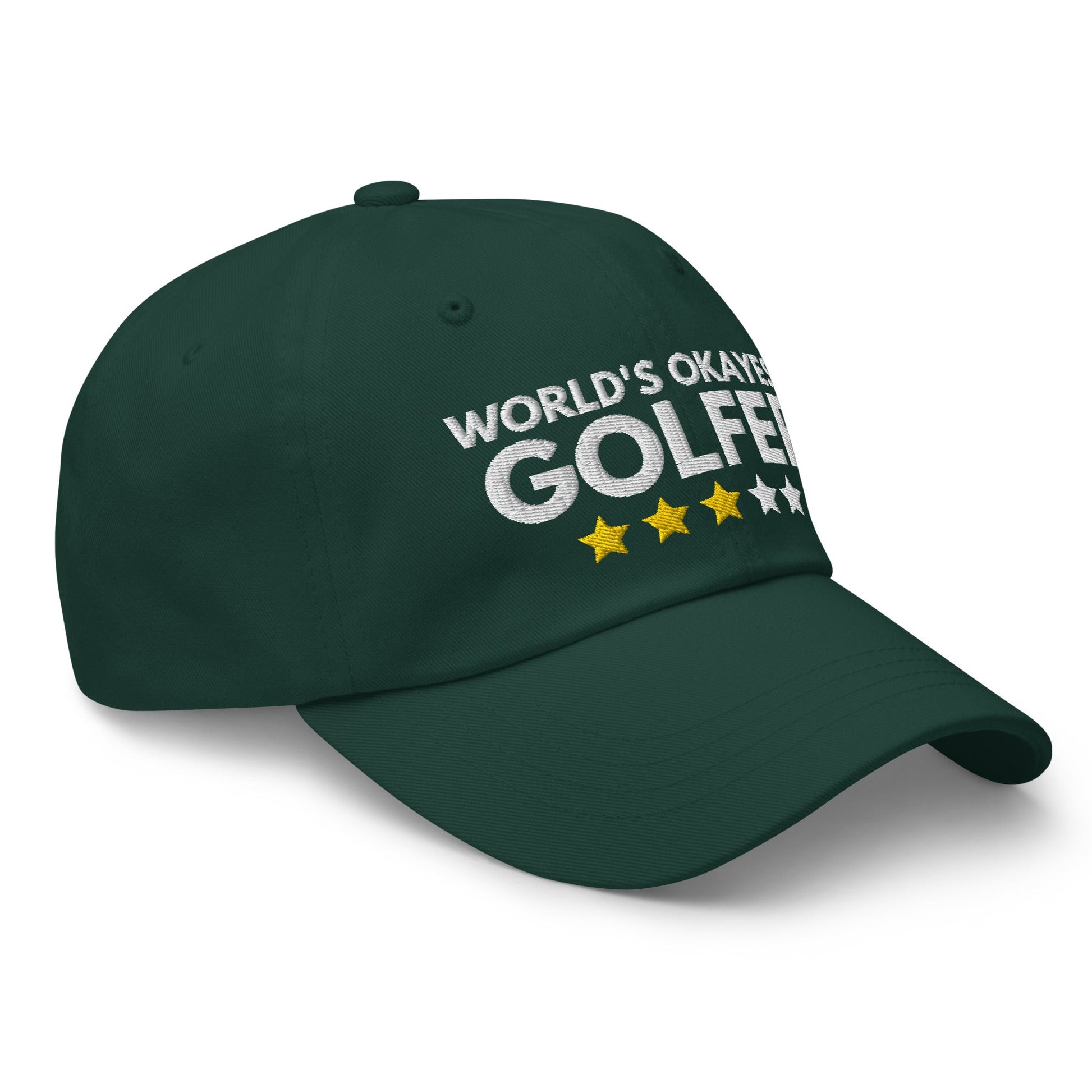 Funny Golfer Gifts  Dad Cap Spruce Worlds Okayest Golfer Hat Cap