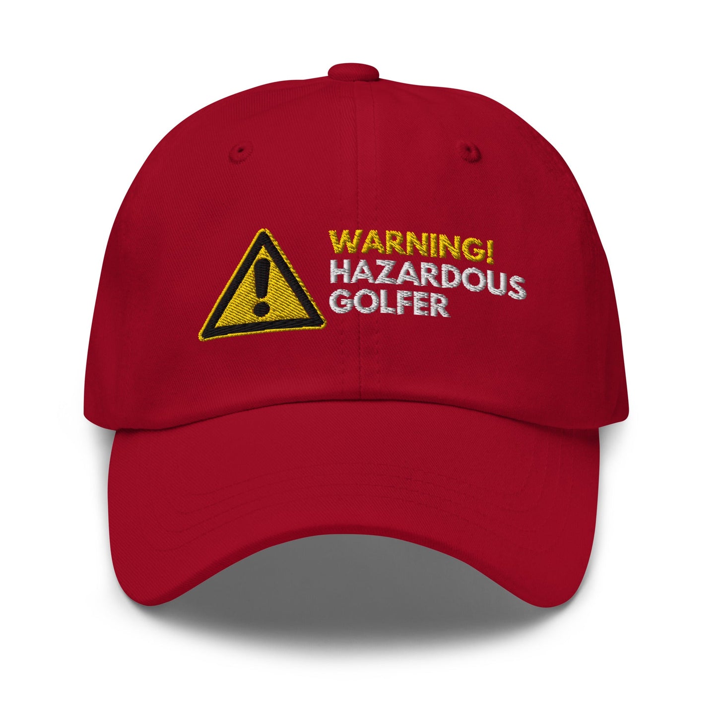 Funny Golfer Gifts  Dad Cap Warning Hazardous Golfer Cap