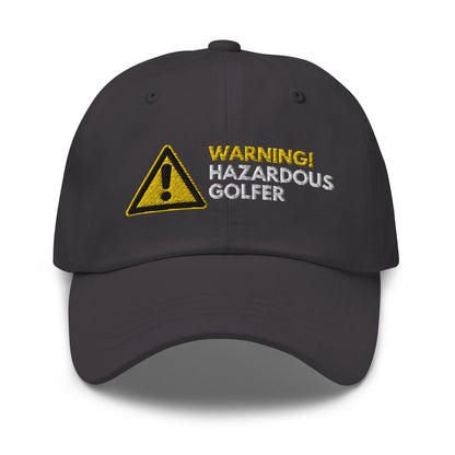 Funny Golfer Gifts  Dad Cap Warning Hazardous Golfer Cap