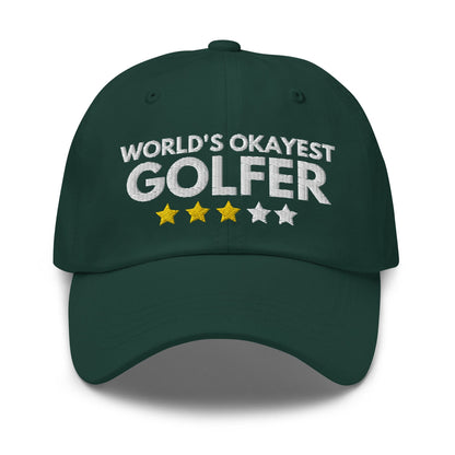 Funny Golfer Gifts  Dad Cap Worlds Okayest Golfer Hat Cap