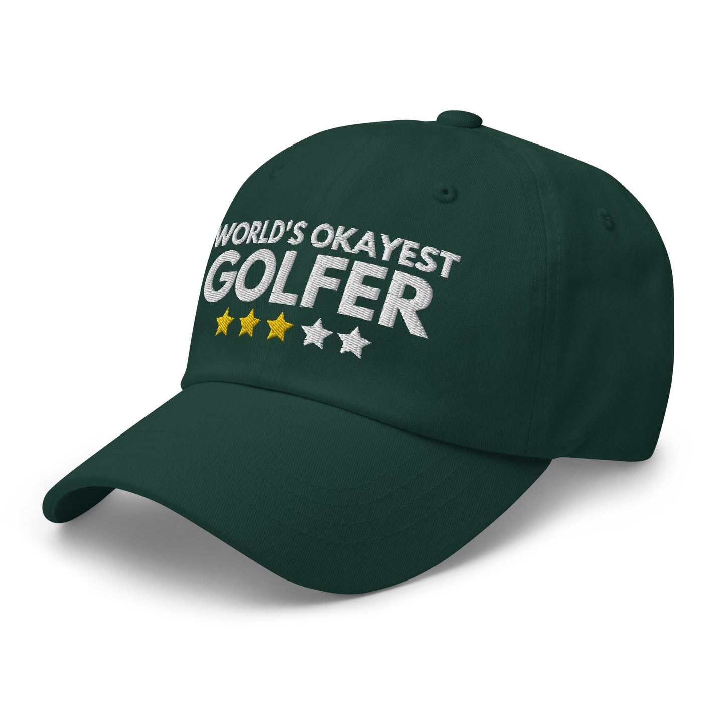 Funny Golfer Gifts  Dad Cap Worlds Okayest Golfer Hat Cap