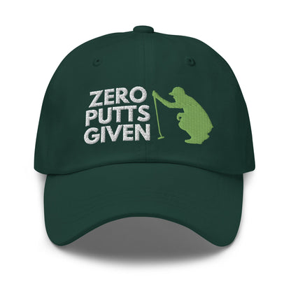 Funny Golfer Gifts  Dad Cap Zero Putts Given Hat Cap