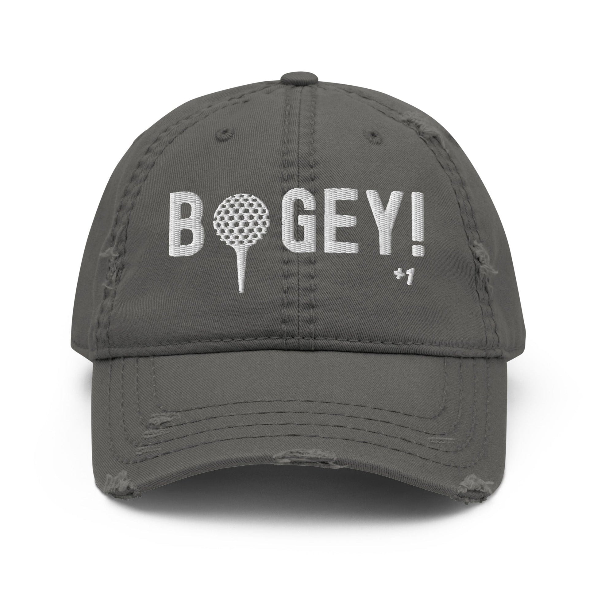 Funny Golfer Gifts  Distressed Cap Charcoal Grey Bogey Hat Distressed Hat