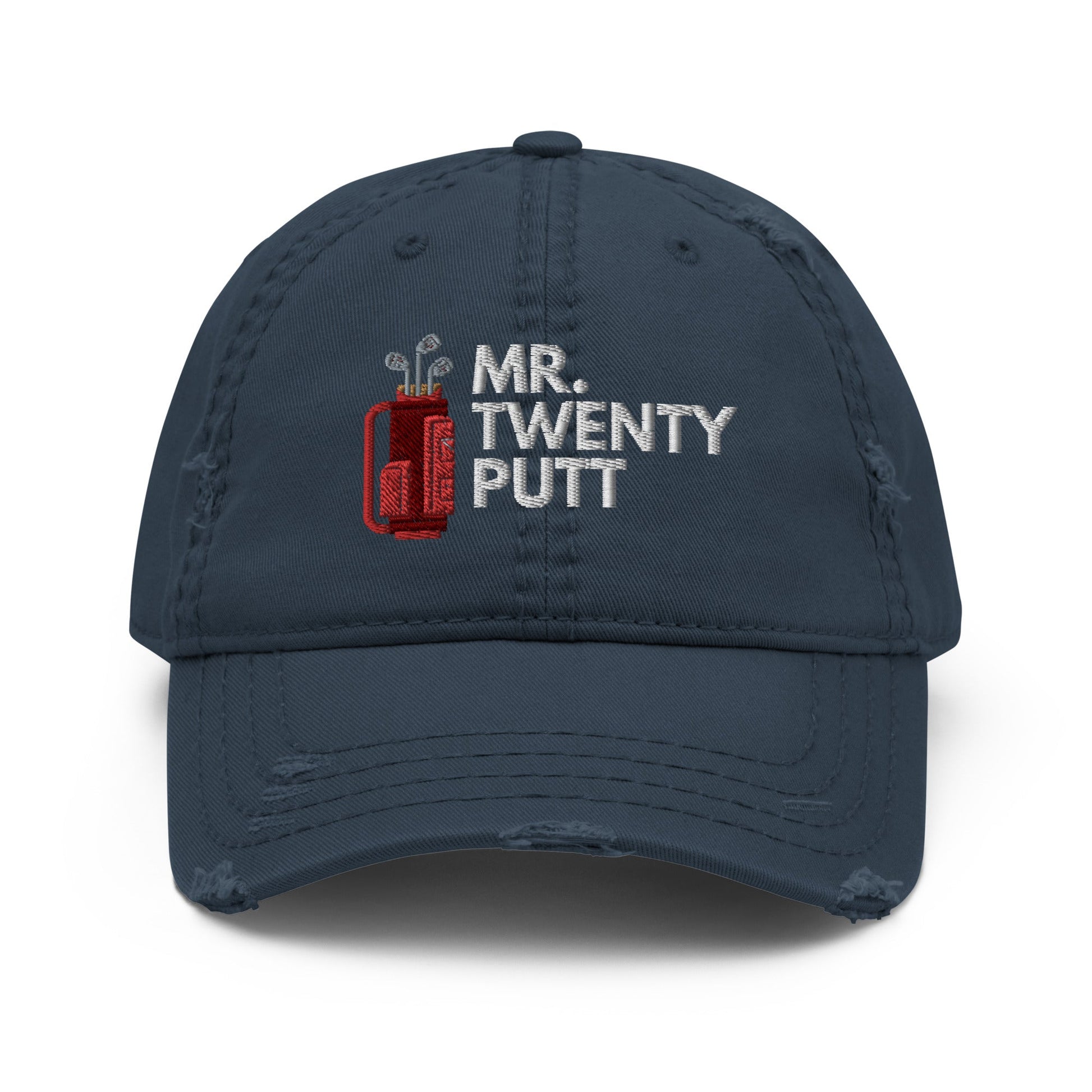 Funny Golfer Gifts  Distressed Cap Navy Mr. Twenty Putt Distressed Hat