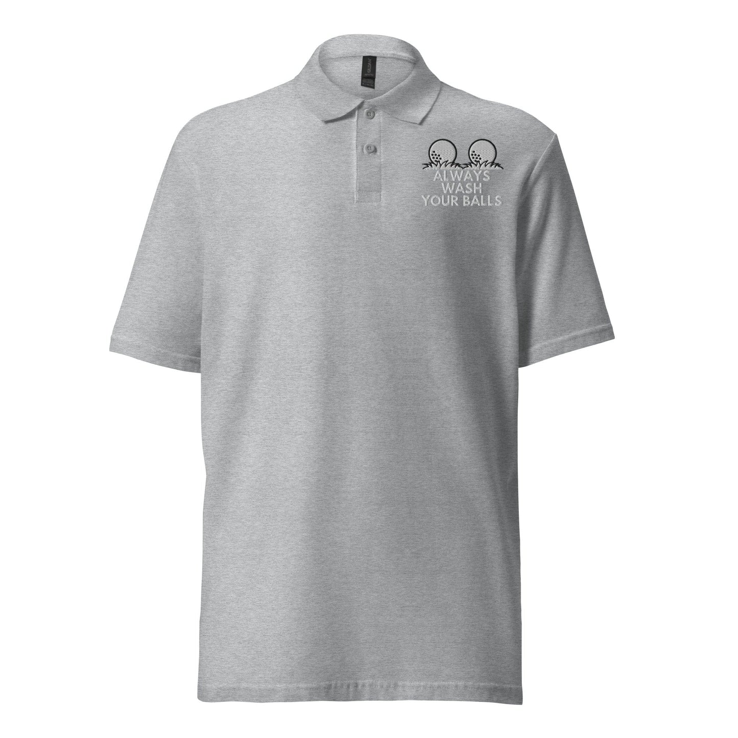 Funny Golfer Gifts  Polo Shirt Sport Grey / S Always Wash Your Balls Unisex Pique Polo Shirt