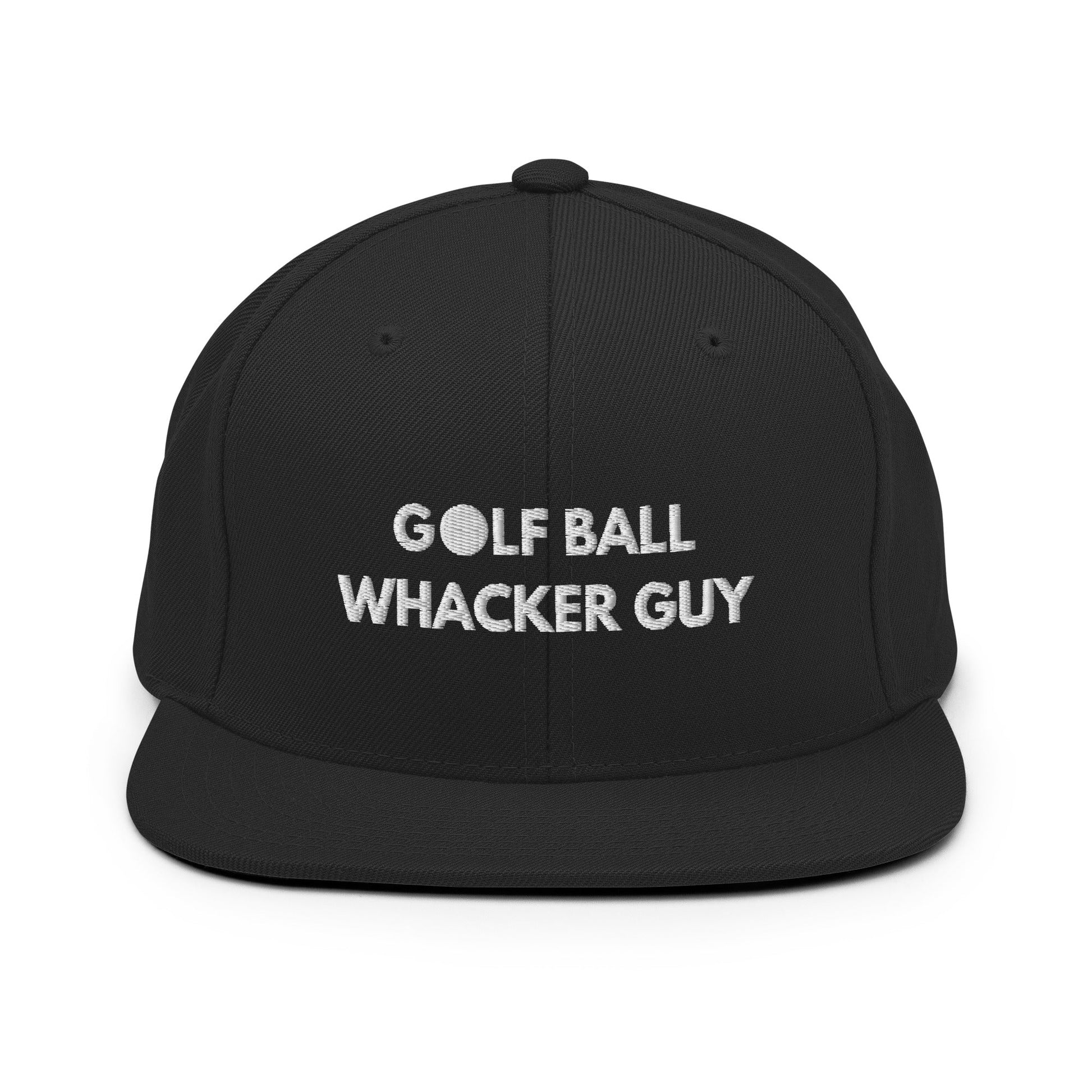 Funny Golfer Gifts  Snapback Hat Black Golf Ball Whacker Guy Hat Snapback Hat