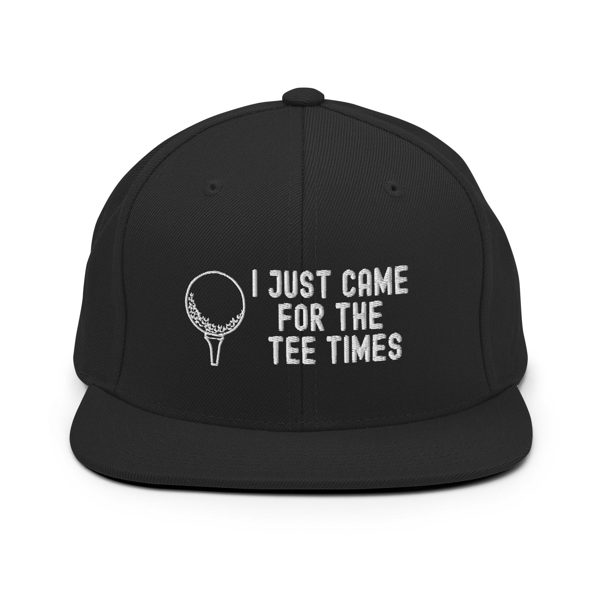 Funny Golfer Gifts  Snapback Hat Black I Just Came For The Tee Times Snapback Hat