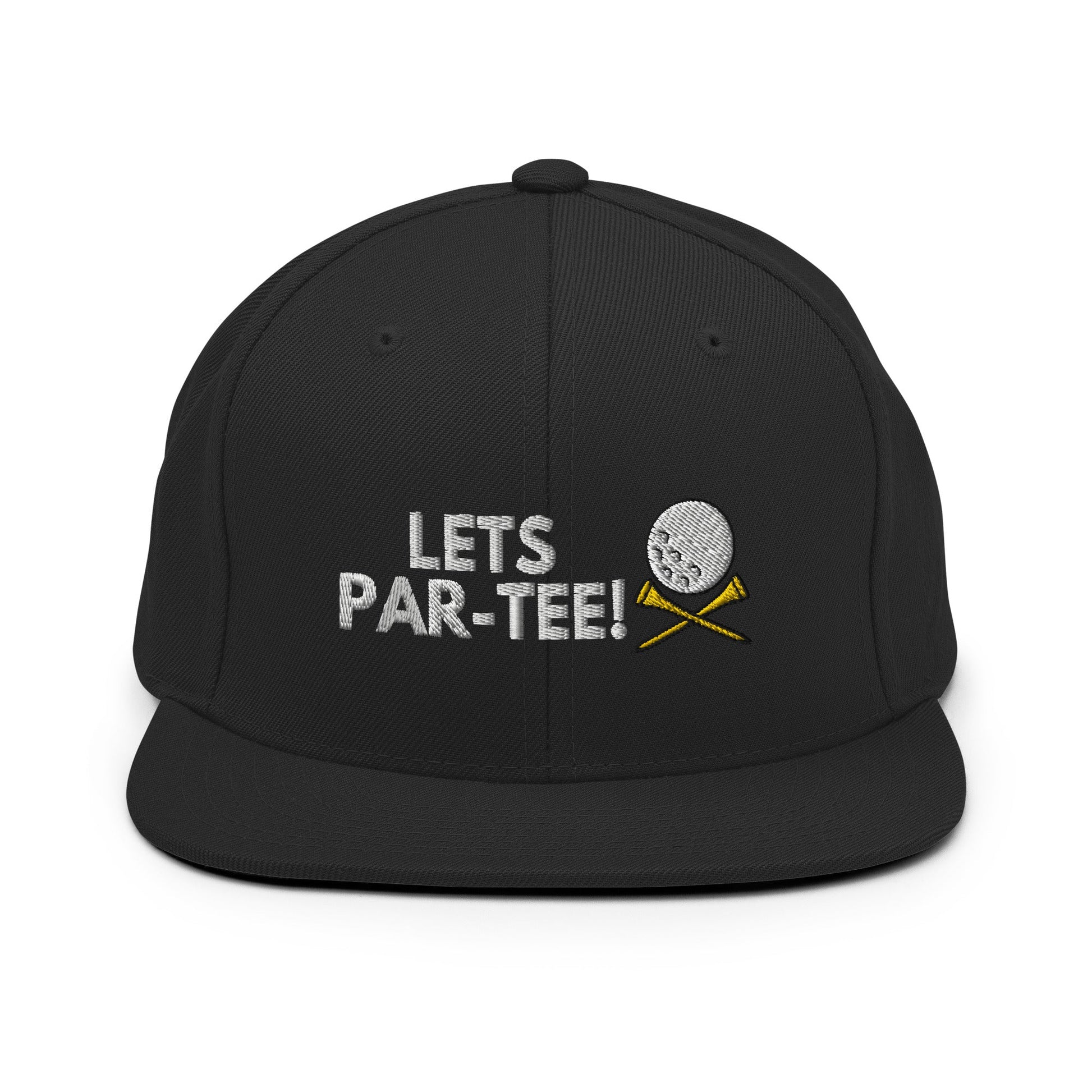 Funny Golfer Gifts  Snapback Hat Black Lets Par-Tee Hat Snapback Hat