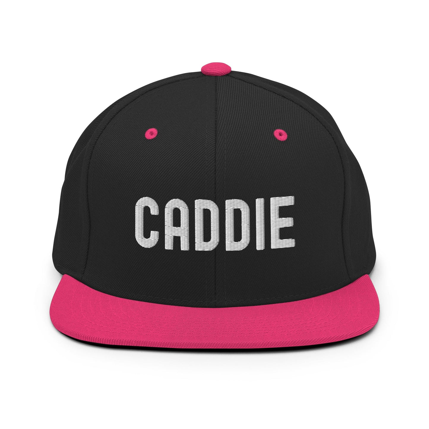 Funny Golfer Gifts  Snapback Hat Black/ Neon Pink Caddie Snapback Hat