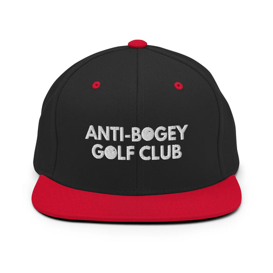 Funny Golfer Gifts  Snapback Hat Black/ Red Anti-Bogey Golf Club Hat Snapback Hat