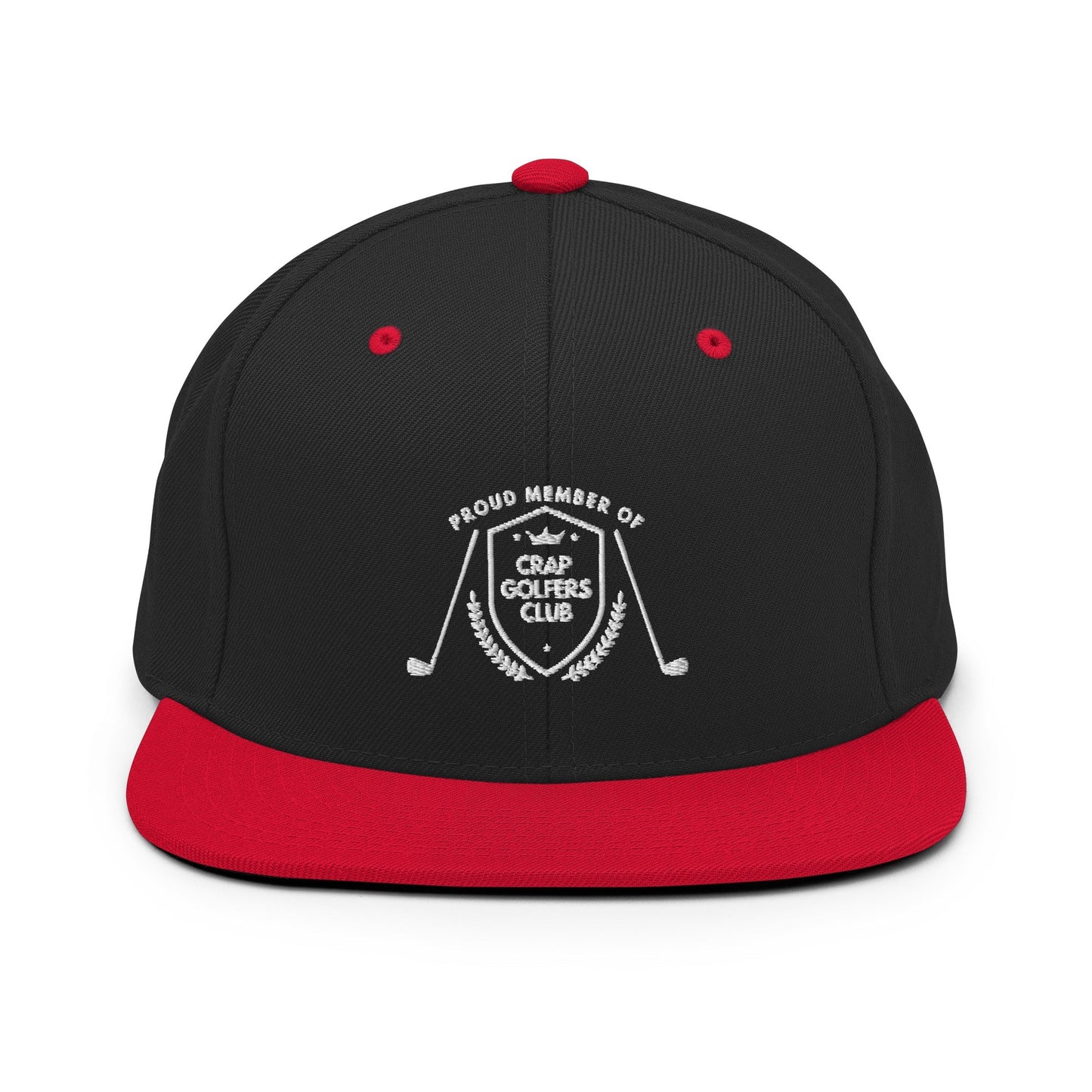 Funny Golfer Gifts  Snapback Hat Black/ Red Crap Golfers Club Snapback Hat