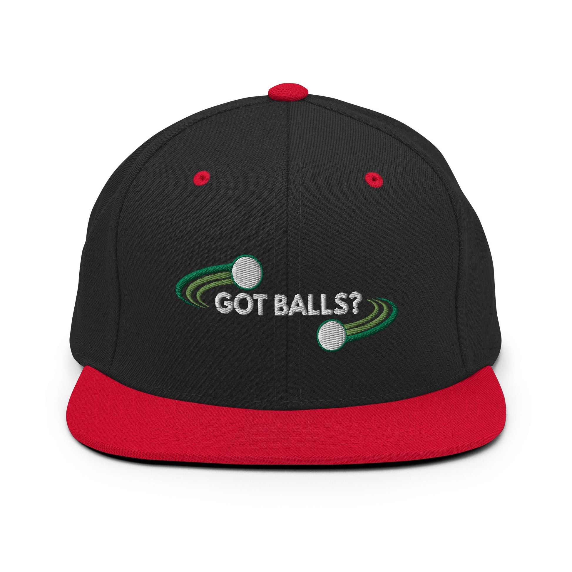 Funny Golfer Gifts  Snapback Hat Black/ Red Got Balls Snapback Hat