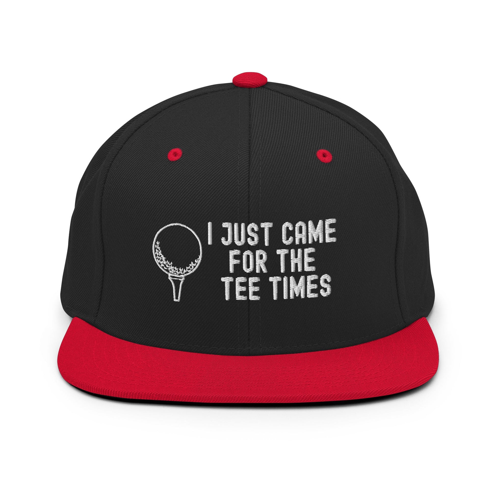 Funny Golfer Gifts  Snapback Hat Black/ Red I Just Came For The Tee Times Snapback Hat