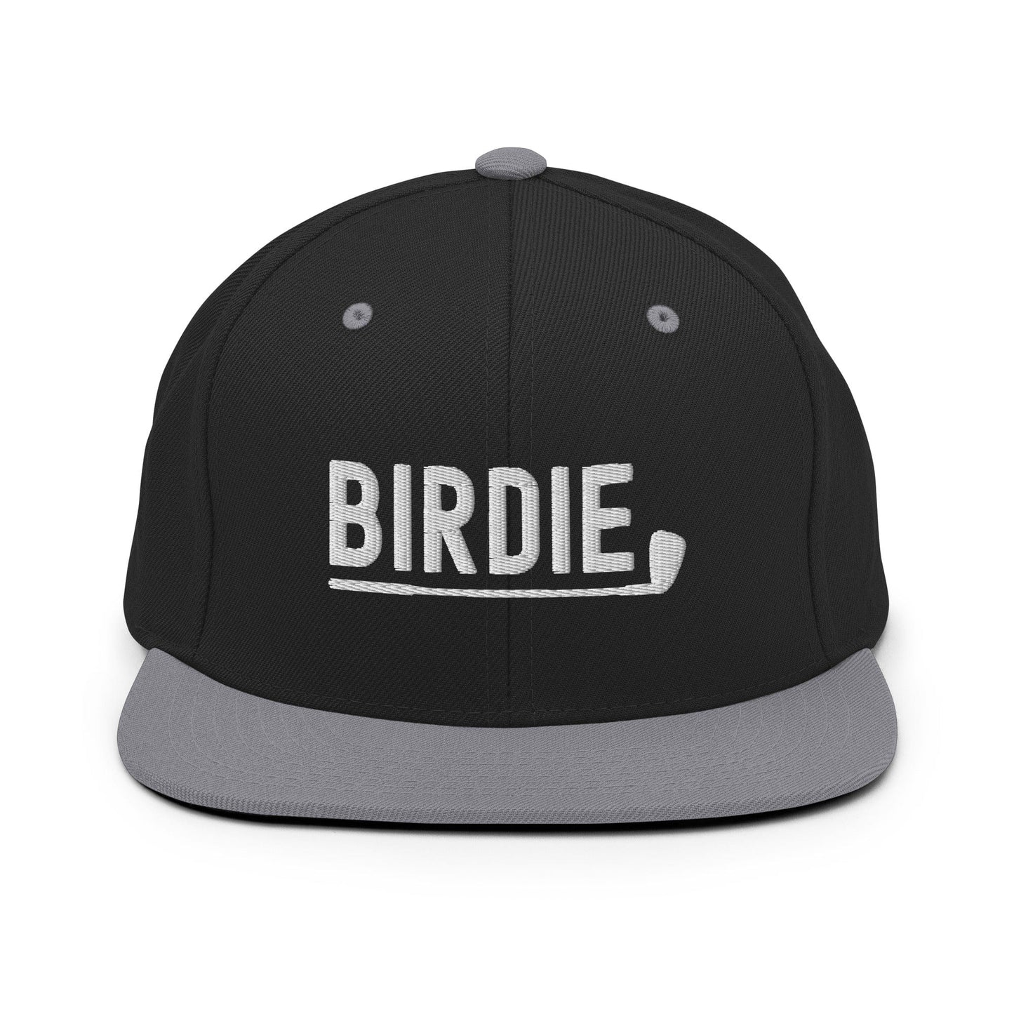 Funny Golfer Gifts  Snapback Hat Black/ Silver Birdie Hat Snapback Hat