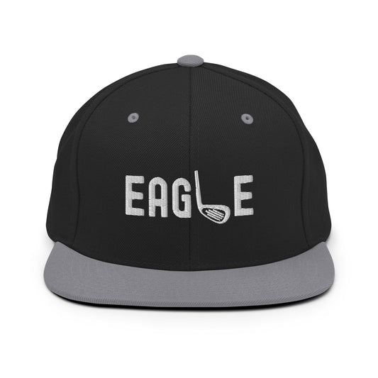 Funny Golfer Gifts  Snapback Hat Black/ Silver Eagle Hat Snapback Hat