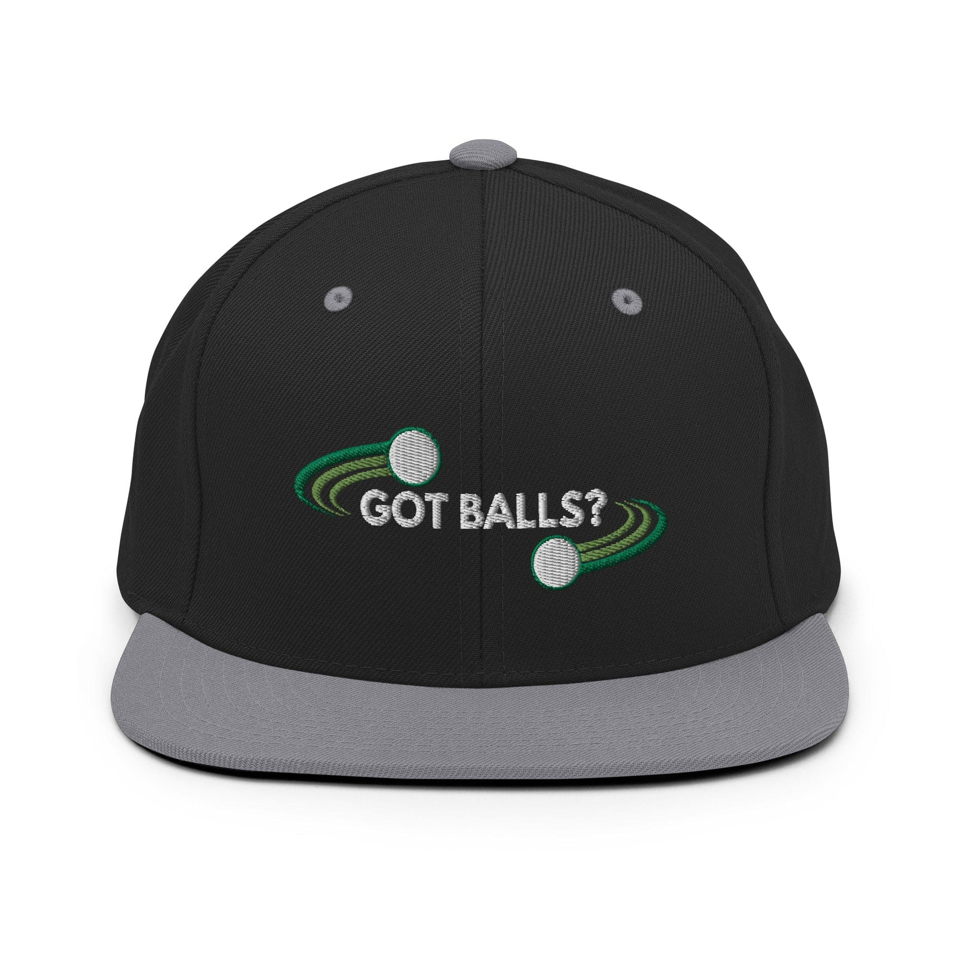 Funny Golfer Gifts  Snapback Hat Black/ Silver Got Balls Snapback Hat