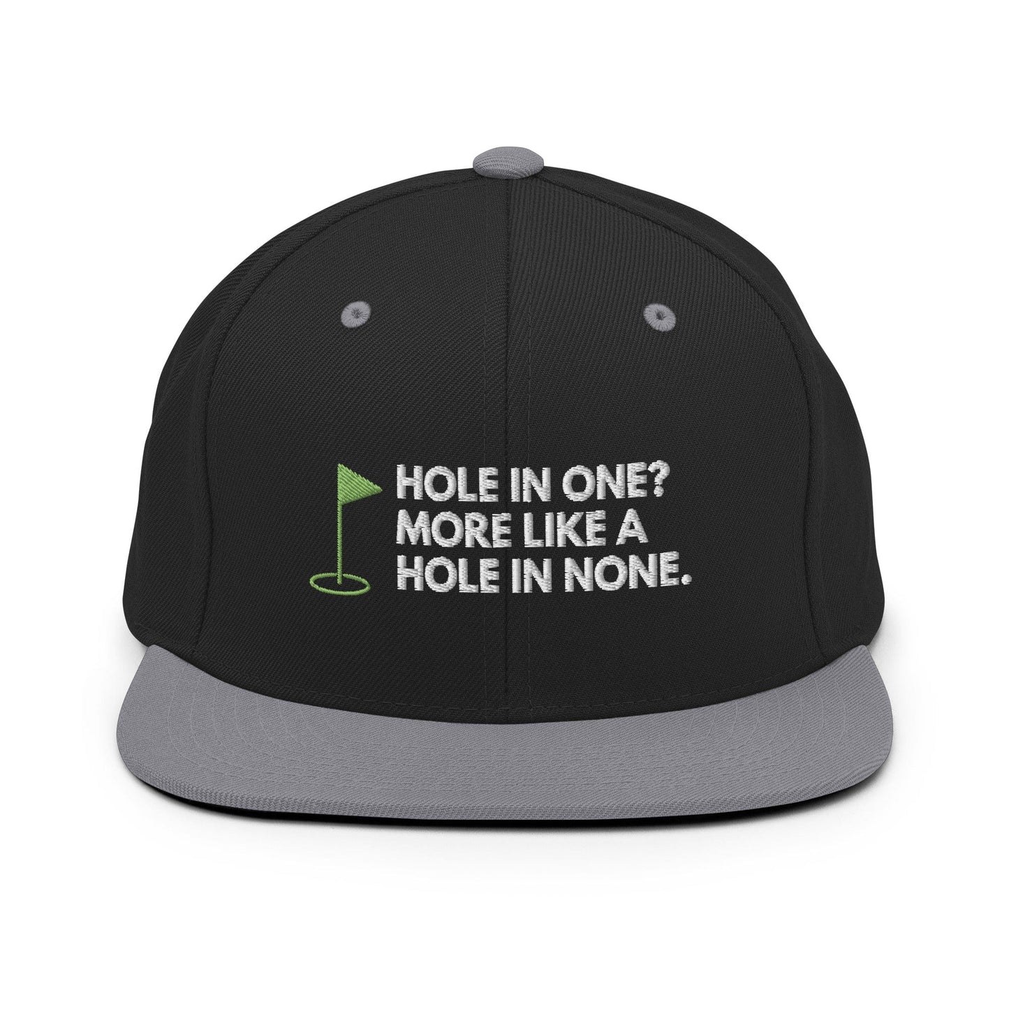 Funny Golfer Gifts  Snapback Hat Black/ Silver Hole In One More Like Hole In None Hat Snapback Hat