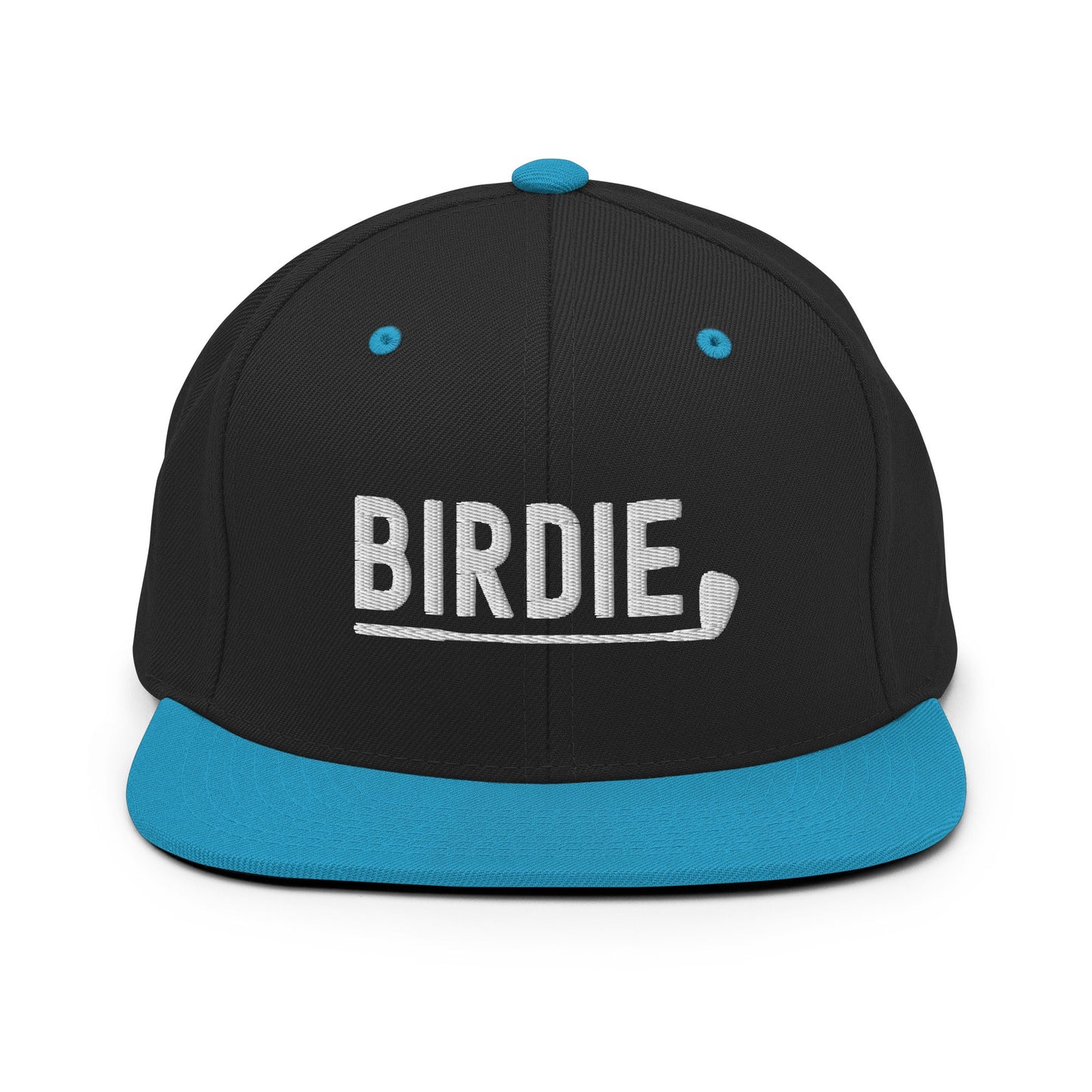 Funny Golfer Gifts  Snapback Hat Black/ Teal Birdie Hat Snapback Hat