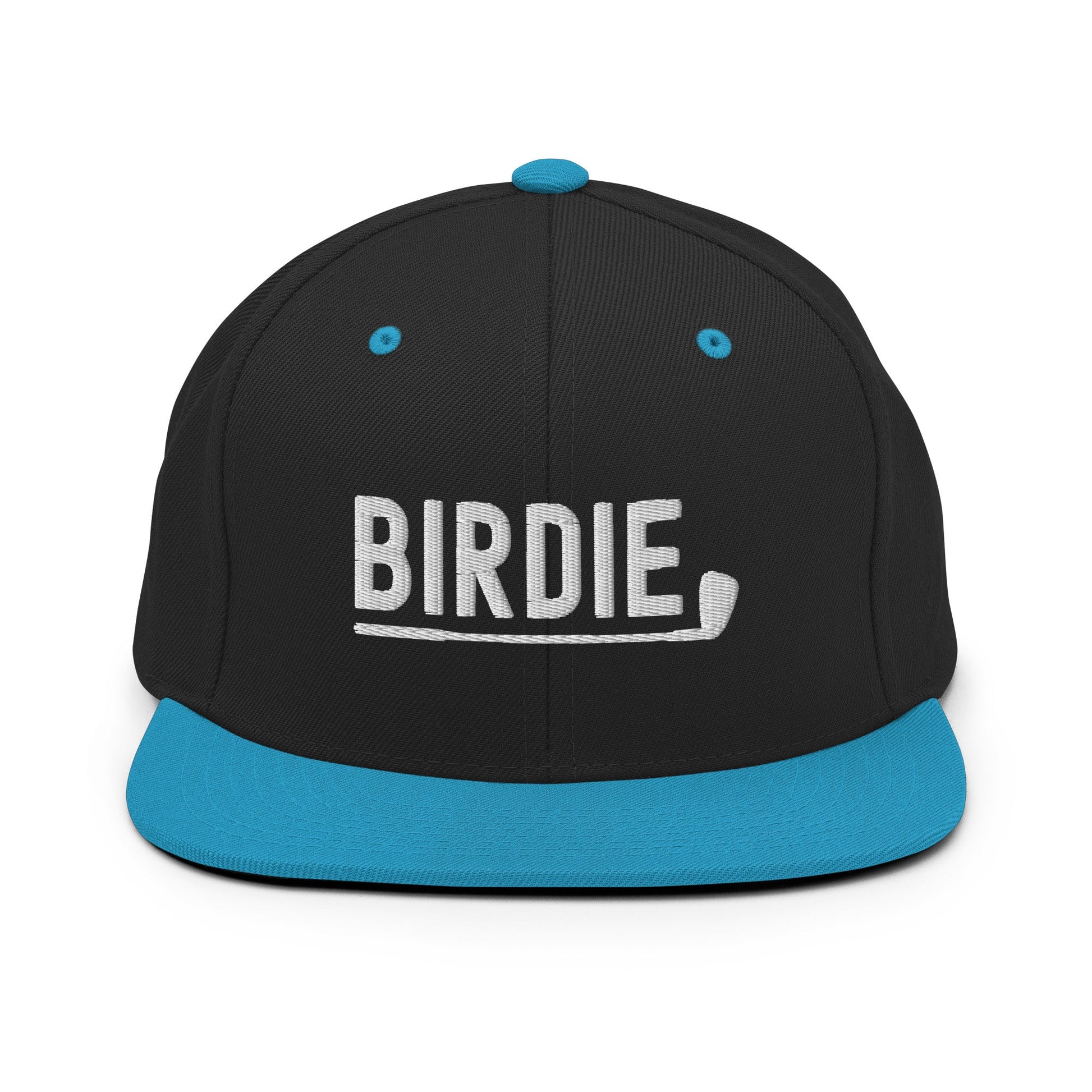 Funny Golfer Gifts  Snapback Hat Black/ Teal Birdie Hat Snapback Hat