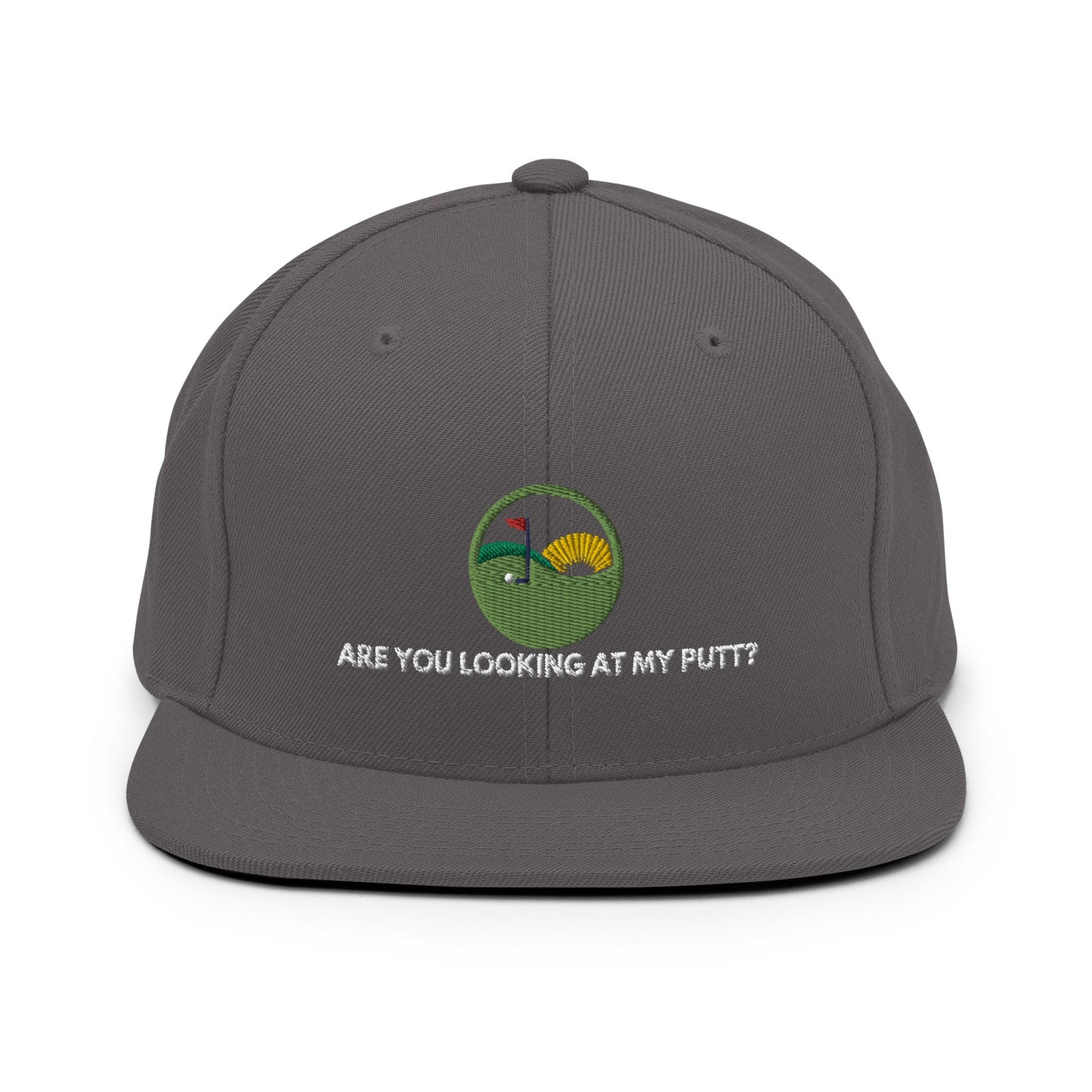 Funny Golfer Gifts  Snapback Hat Dark Grey Are you looking at my putt Snapback Hat